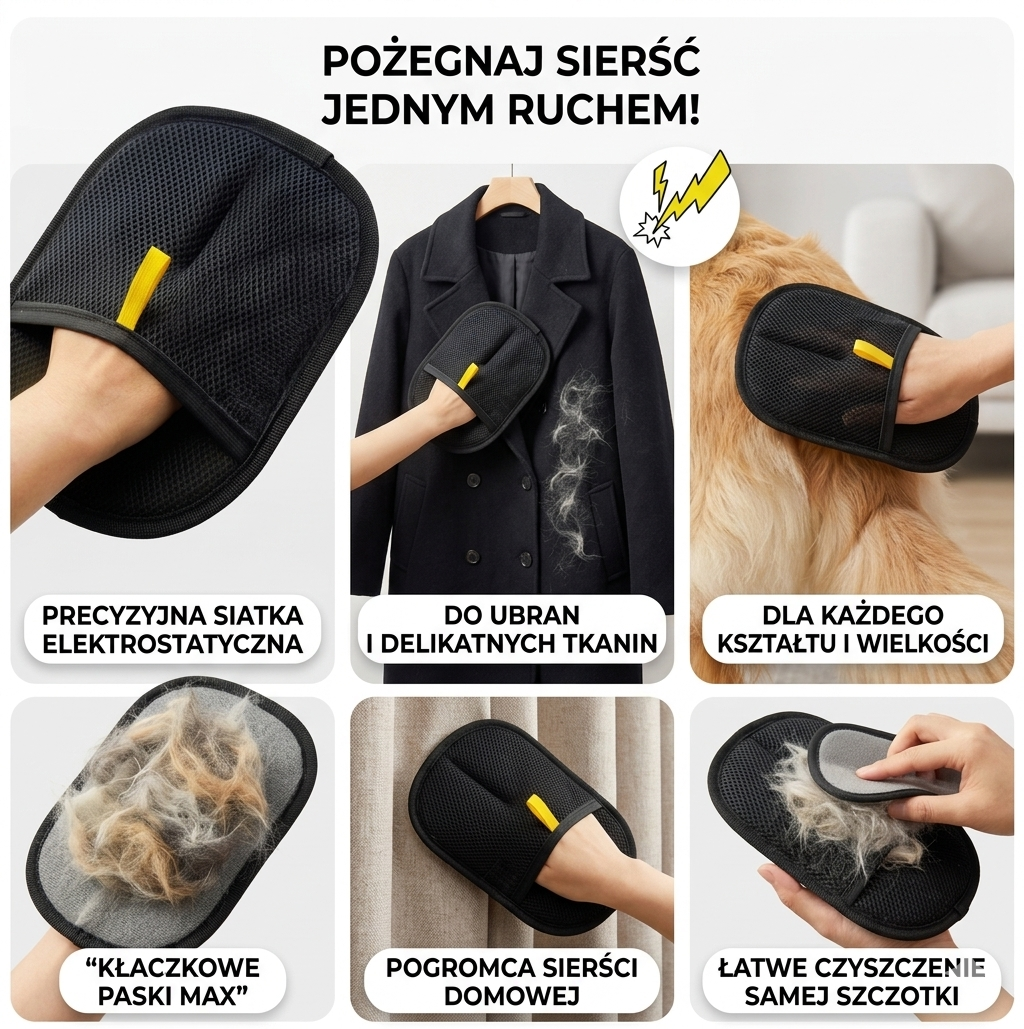 BezKłaczka - szczotka do usuwania sierści zwierząt